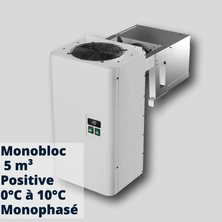 Monobloc Positif 5m³ | Groupe Froid Mural Prêt à Brancher 0°C/+10°C
