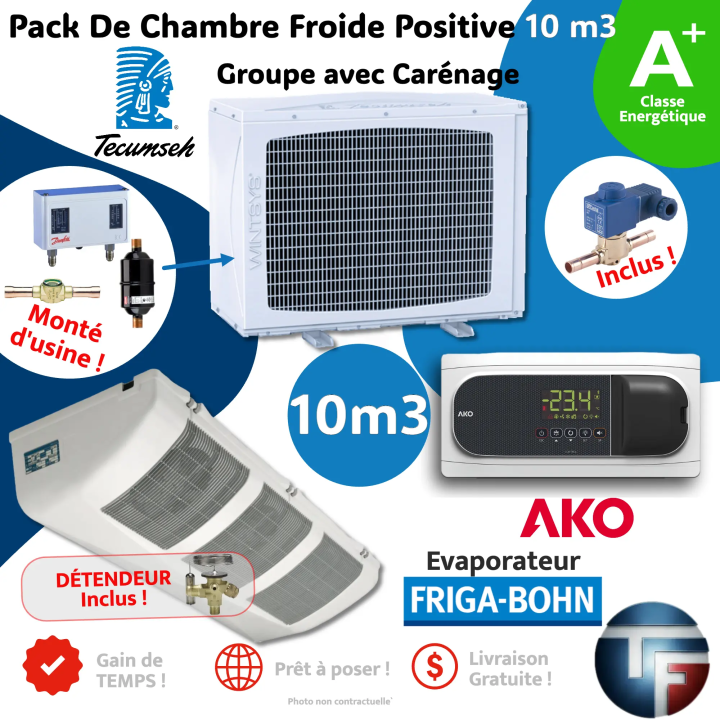 Pack Chambre Froide 10m³ Silencieux | Tecumseh Wintsys & Friga-Bohn