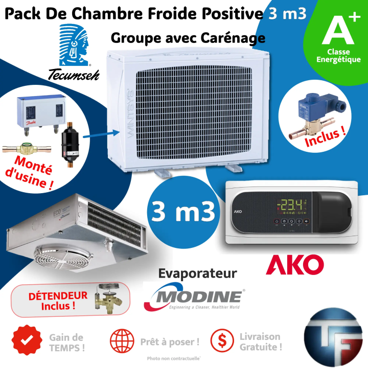Pack Chambre Froide 3m³ Silencieux | Tecumseh Wintsys & SER