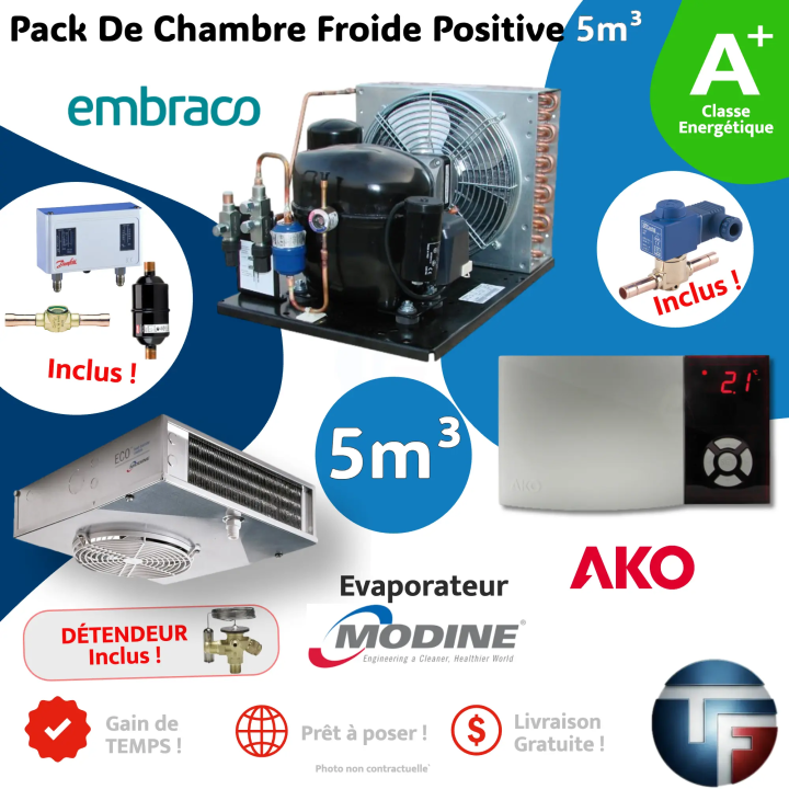 Pack Chambre Froide 5m³ | Groupe Embraco & Friga-Bohn ECO EVS