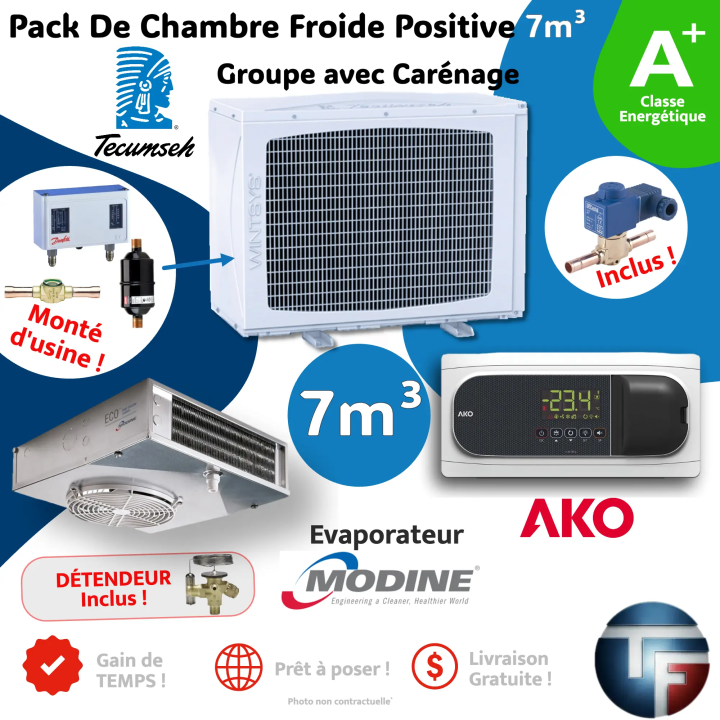 Pack Chambre Froide 7m³ Silencieux | Groupe Caréné & Prêt à poser