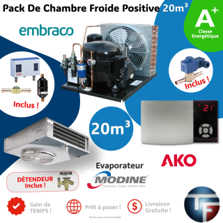 Pack Chambre Froide 20m³ | Groupe Embraco & Régulation PEGO EXPERT
