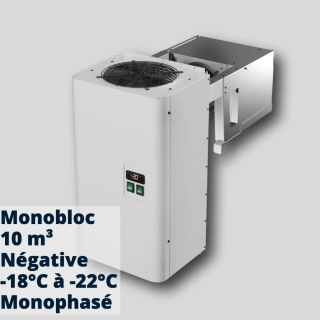 Monobloc Négatif 10m³ | Groupe Frigorifique Mural -18°C / -25°C