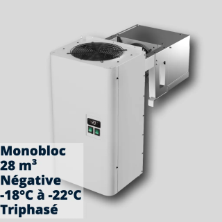 Monobloc Négatif 28m³ | Groupe Frigorifique Industriel Triphasé -25°C