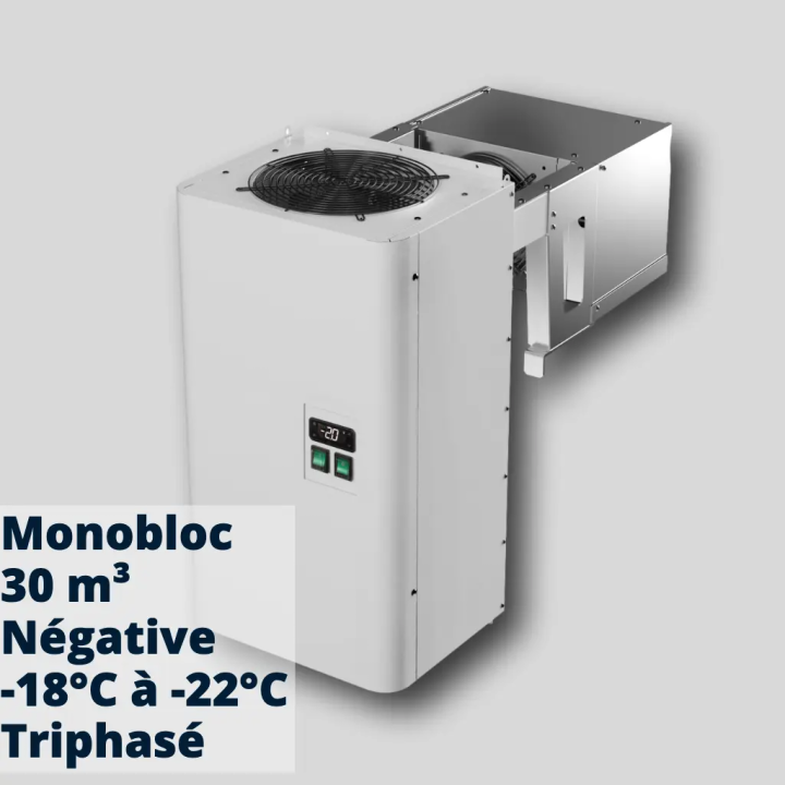 Monobloc Négatif 30m³ | Groupe Frigorifique Industriel 400V -25°C