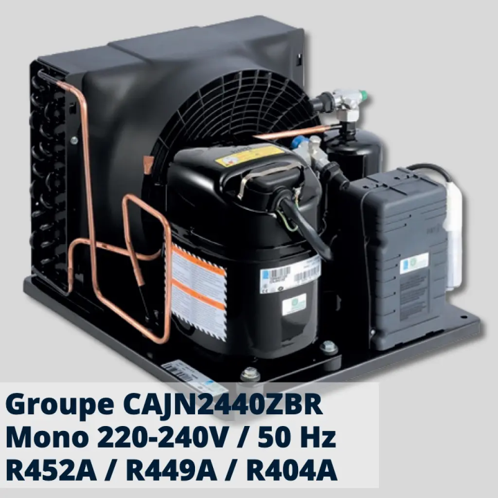 Groupe de condensation Tecumseh CAJN2440ZBR-FZ - Mono 220-240V - R452A/R449A