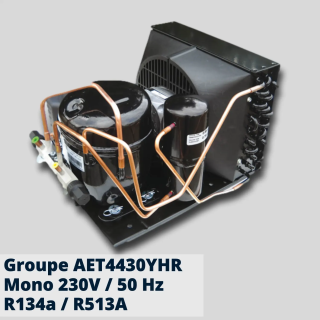 Groupe de condensation AET4430YHR Tecumseh — R134a/R513A Froid positif | TotalFroid