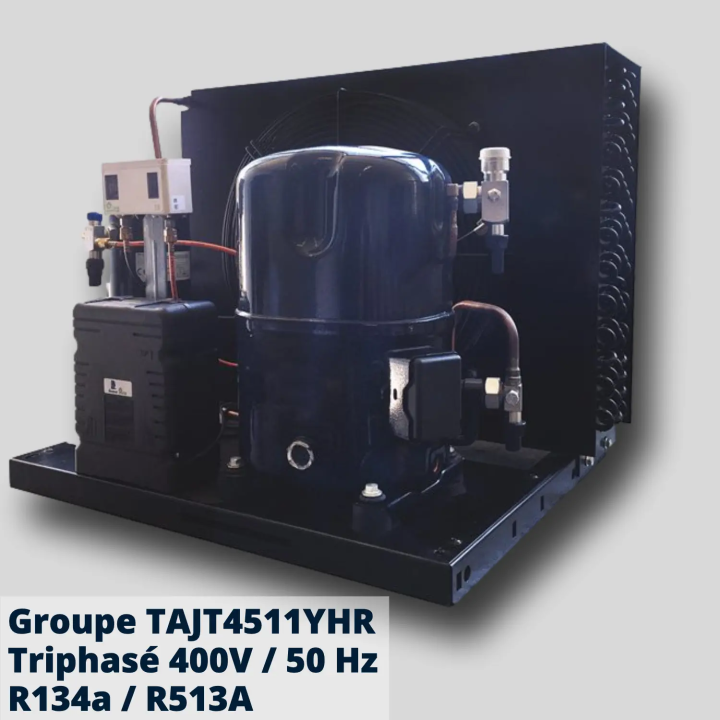 Groupe de condensation Tecumseh TAJT4511YHR-TZ - Tri 400V - R134a/R513A