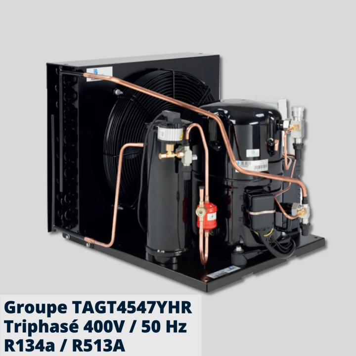 Groupe de condensation Tecumseh TAGT4547YHR-TZ - Tri 400V - R134a/R513A