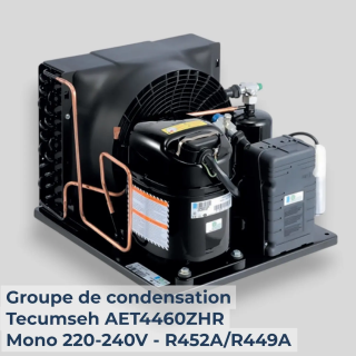 Groupe de condensation Tecumseh AET4460ZHR-FZ - Mono 220-240V - R452A/R449A