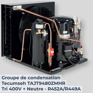 Groupe de condensation Tecumseh TAJT9480ZMHR-TZ - Tri 400V + Neutre - R452A/R449A