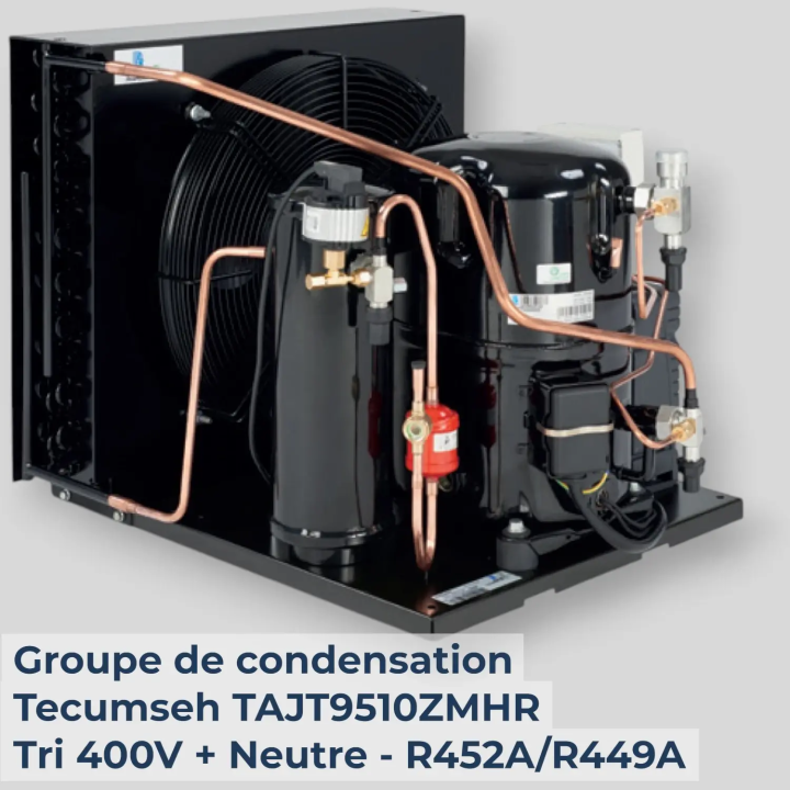 Groupe condensation TAJT9510ZMHR-TZ Tecumseh Tri 400V + Neutre | TotalFroid Distribution