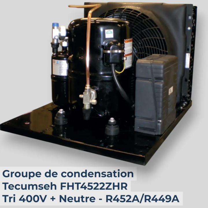 Groupe de condensation Tecumseh FHT4522ZHR-XG - Tri 400V + Neutre - R452A/R449A