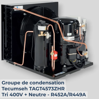 Groupe de condensation Tecumseh TAGT4573ZHR-TZ - Tri 400V + Neutre - R452A/R449A