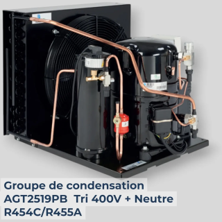 Groupe de condensation AGT2519PBR-TX Tecumseh — R454C/R455A A2L froid négatif | TotalFroid