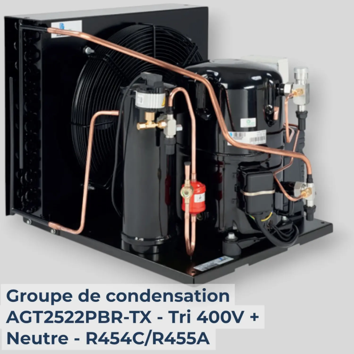 Groupe de condensation AGT2522PBR-TX - Tri 400V + Neutre - R454C/R455A