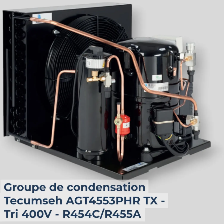 Groupe de condensation Tecumseh AGT4553PHR-TX - Tri 400V - R454C/R455A