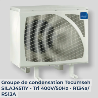Groupe de condensation Tecumseh SILAJ4511Y - Tri 400V/50Hz - R134a/R513A