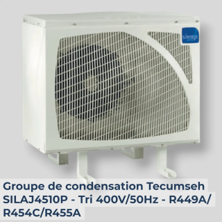 Groupe de condensation Tecumseh SILAJ4510P - Tri 400V/50Hz - R449A/R454C/R455A